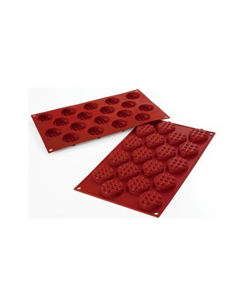 Moule silicone mini gauffres rondes