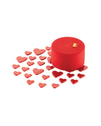 Lot de 2 pochoirs coeurs en silicone