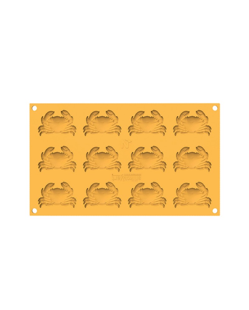 Plaque silicone 12 crabes