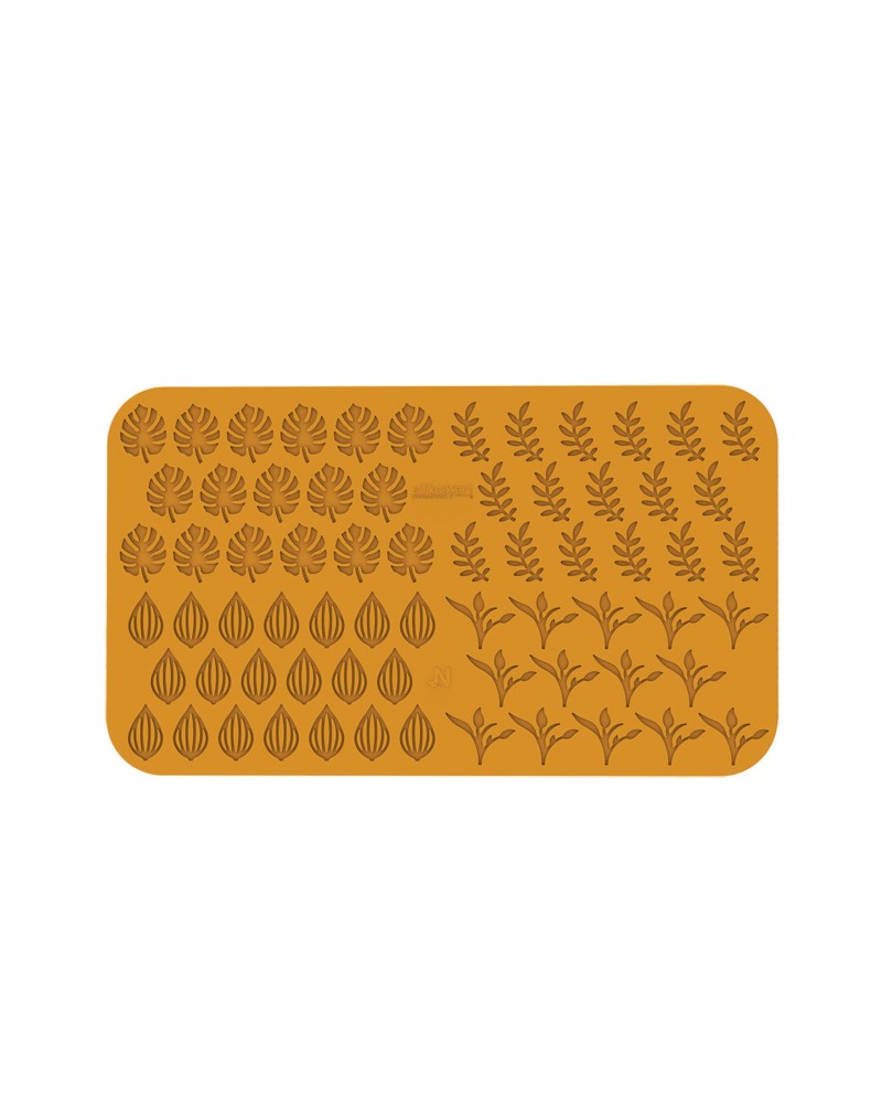 Plaque silicone 68 feuilles de jardin