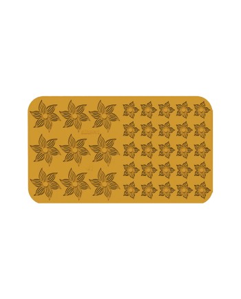 Plaque silicone grandes et petites fleurs
