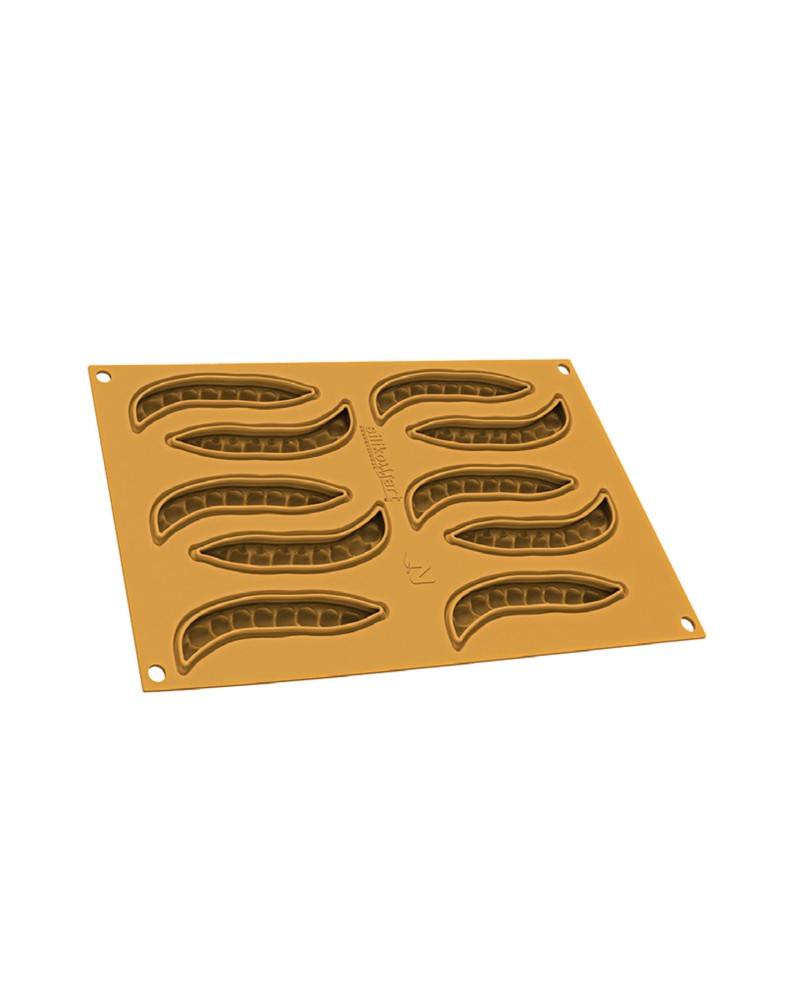 Plaque silicone 10 cosses de petits pois