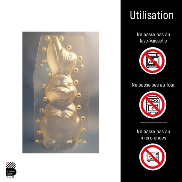 Moule lapin assis 620 x 260 mm