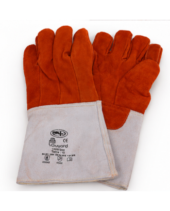 Paire de gants de protection anti-chaleur en cuir 200 mm