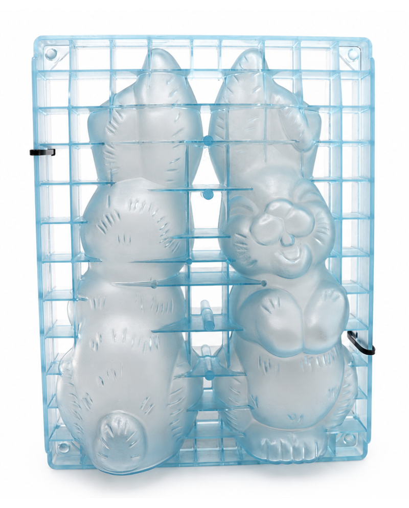 Plaque 2 lapins rieurs 156 x 56 mm