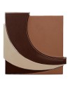 Plaque 6 embouts de bûche vague 83 x 83 x 3 mm