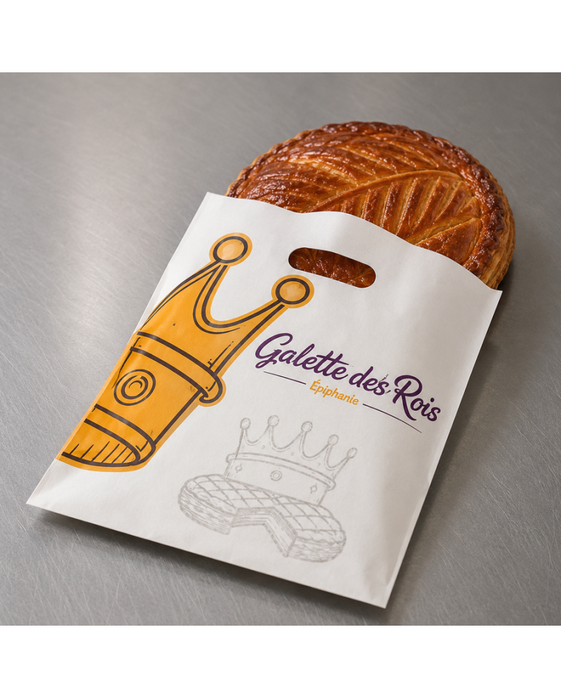 Sac galette ingraissable "les rois" par 100 | Brehmer