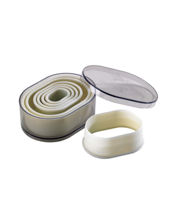 Boite de 7 découpoirs polyglass ovales unis