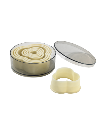 Boite 8 découpoirs polyglass trèfles unis