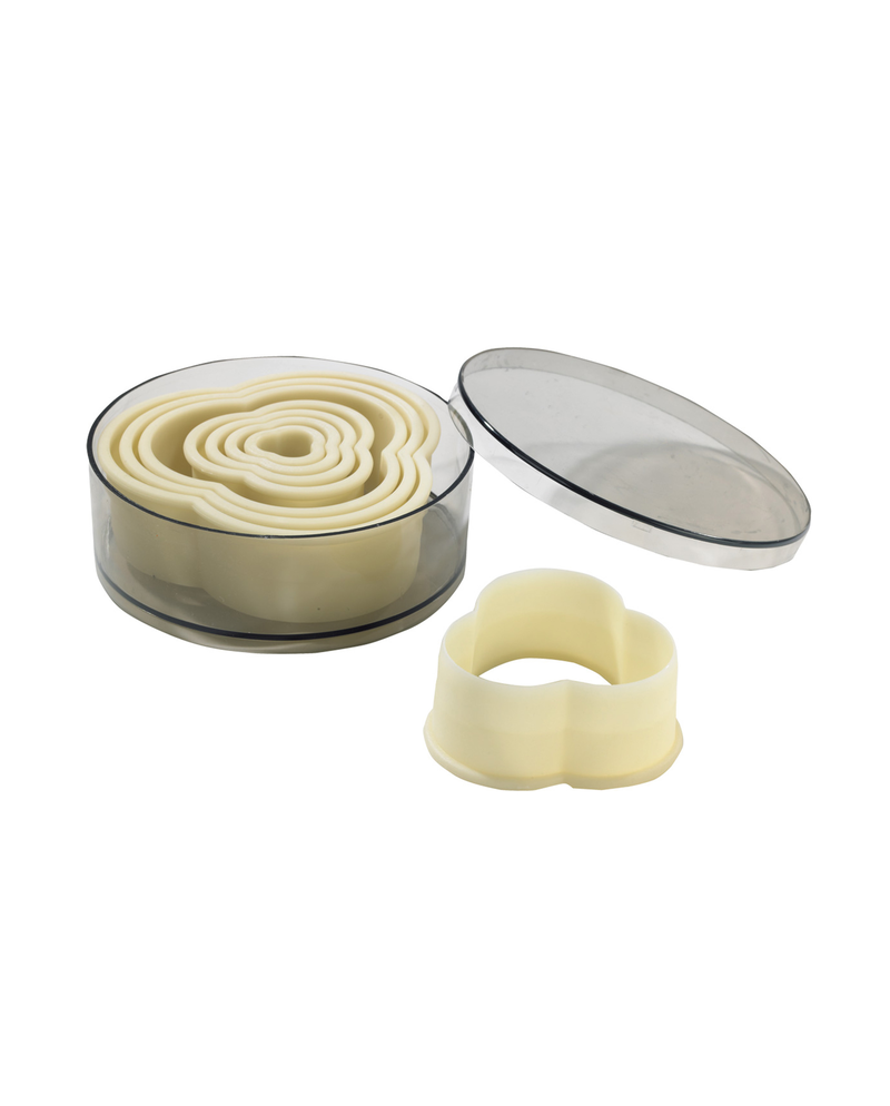 Boite 8 découpoirs polyglass trèfles unis