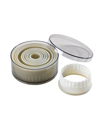 Boite 9 découpoirs polyglass rond cannelés