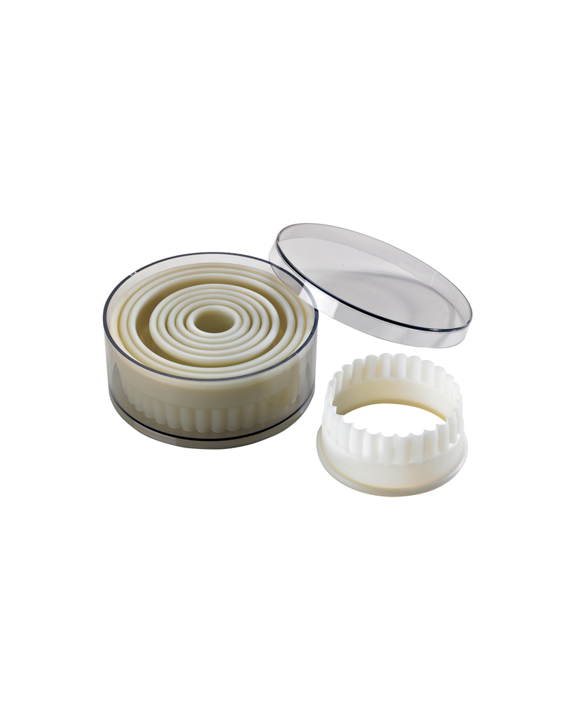 Boite 9 découpoirs polyglass rond cannelés