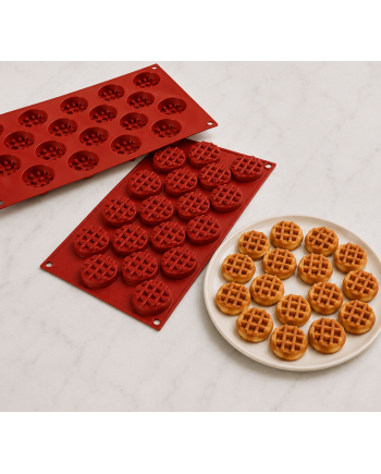 Moule silicone mini gauffres rondes | Brehmer