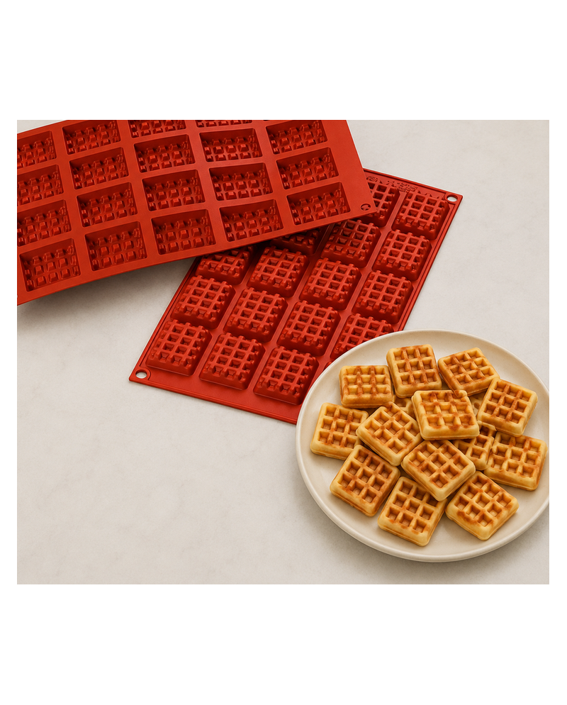 Moule silicone gauffres rectangles | Brehmer