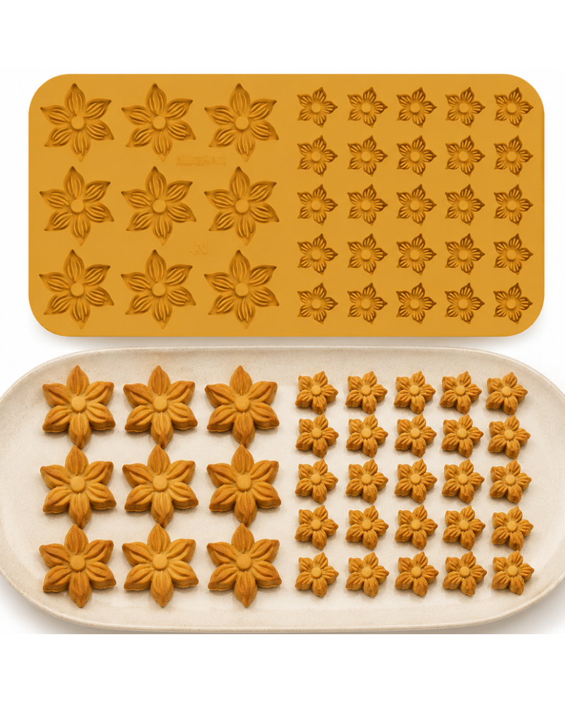 Plaque silicone grandes et petites fleurs | Brehmer