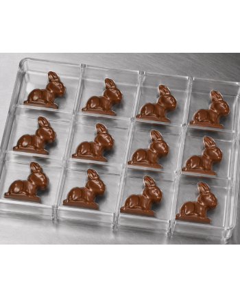 Plaque 12 lapins assis 60 mm | Brehmer