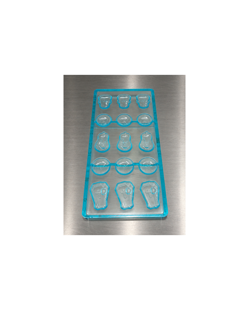 Plaque moule chocolat assortiment Halloween
