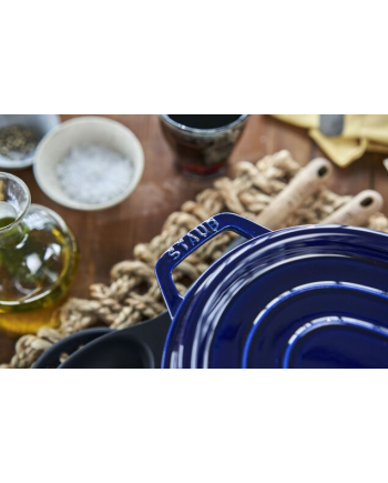 Cocotte ovale fonte bleu intense 330 mm