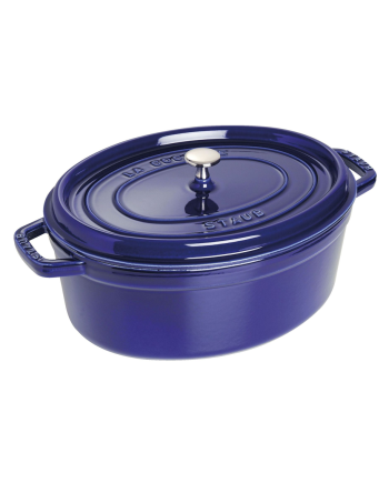 Cocotte ovale fonte bleu intense 330 mm