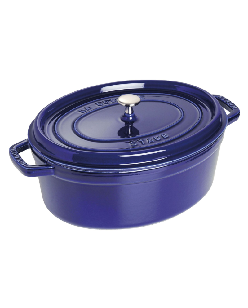 Cocotte ovale fonte bleu intense 330 mm
