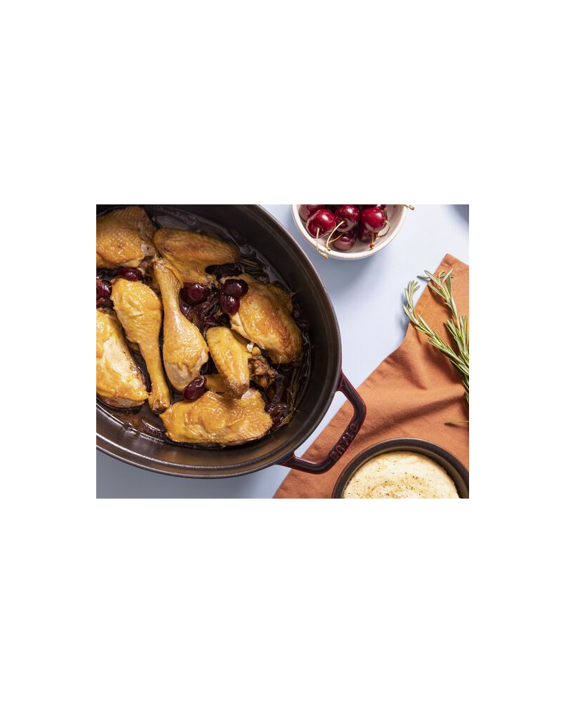 Cocotte ovale fonte grenadine 330 mm