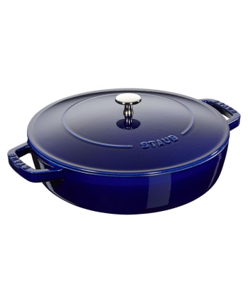 Sauteuse ronde fonte bleu intense 280 mm
