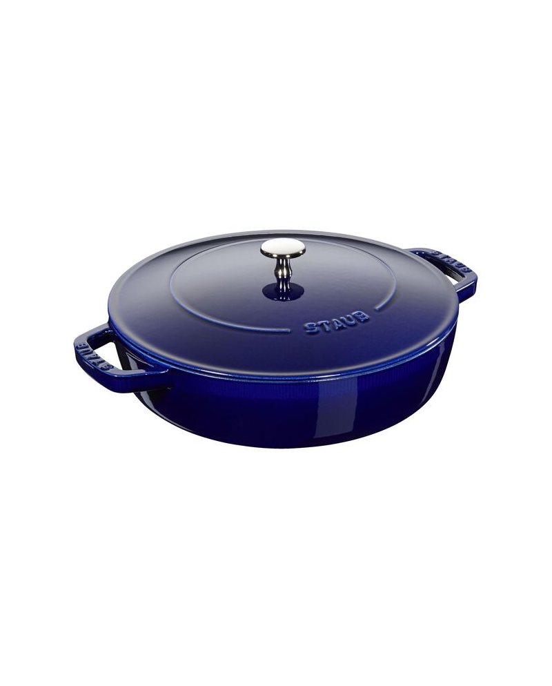 Sauteuse ronde fonte bleu intense 280 mm