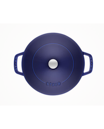 Sauteuse ronde fonte bleu intense 280 mm