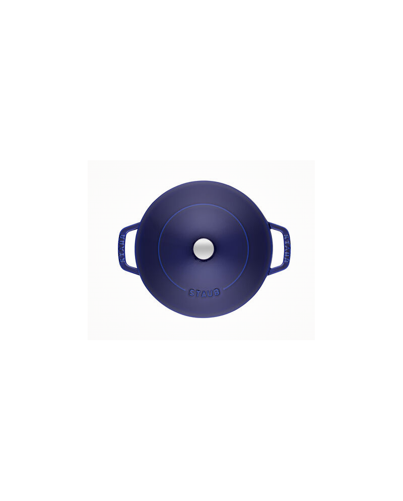 Sauteuse ronde fonte bleu intense 280 mm