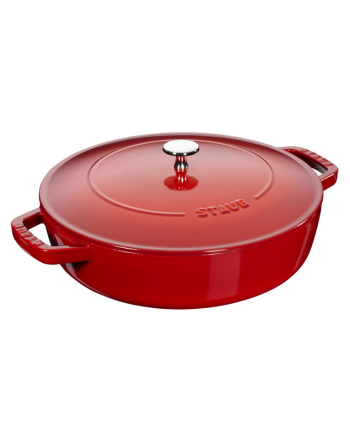 Sauteuse ronde fonte cerise 280 mm