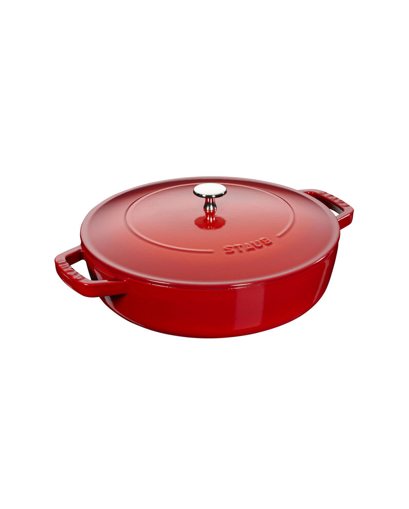 Sauteuse ronde fonte cerise 280 mm