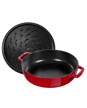 Sauteuse ronde fonte cerise 280 mm