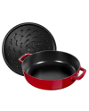 Sauteuse ronde fonte cerise 280 mm