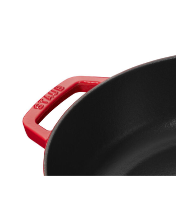Sauteuse ronde fonte cerise 280 mm