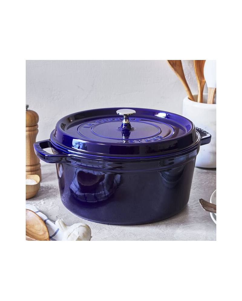Cocotte ronde fte bleu intense 280 mm