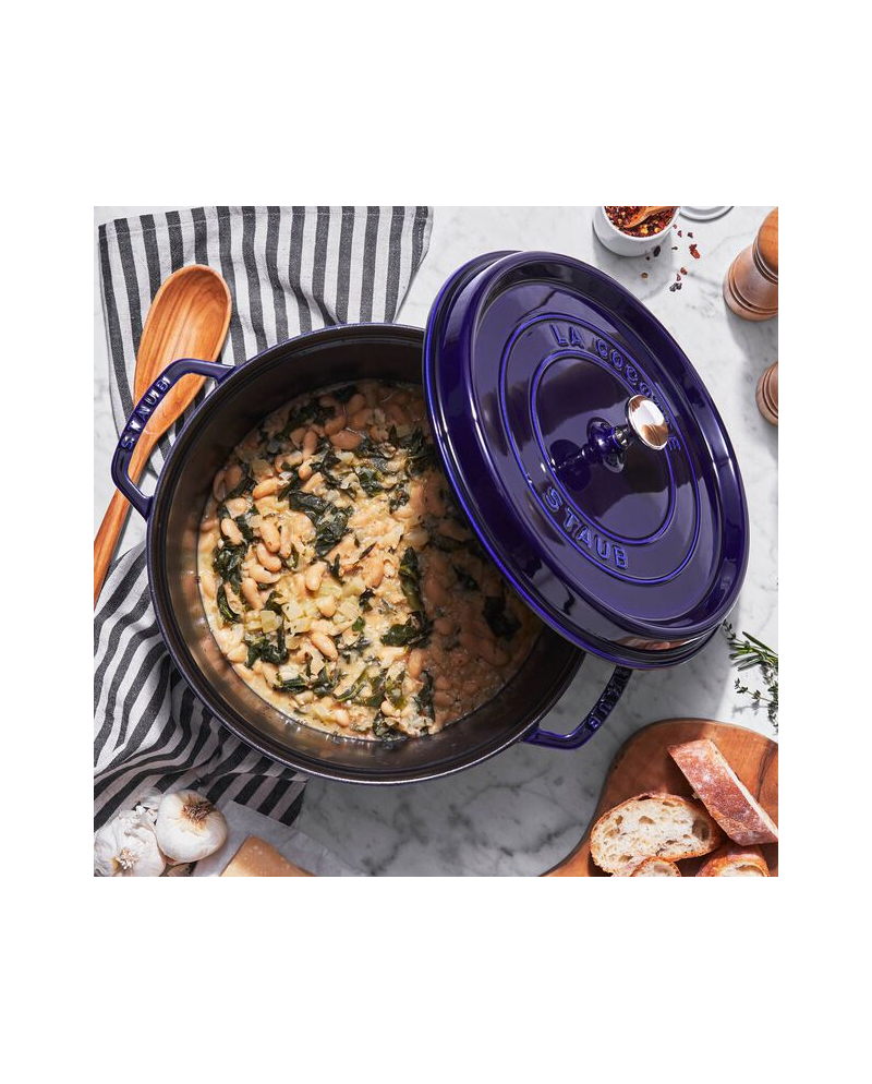 Cocotte ronde fte bleu intense 280 mm