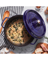 Cocotte ronde fte bleu intense 280 mm
