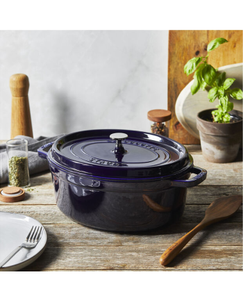 Cocotte ovale fonte bleu intense 310 mm