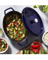 Cocotte ovale fonte bleu intense 310 mm
