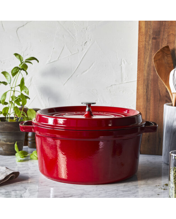Cocotte ronde fte cerise 240 mm