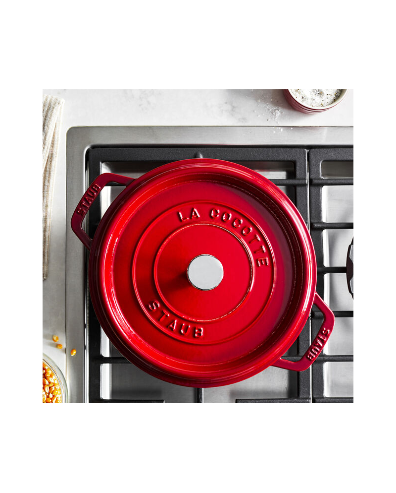 Cocotte ronde fte cerise 240 mm