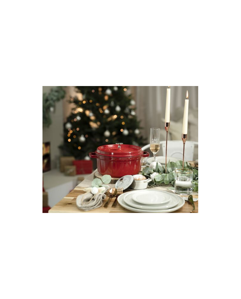 Cocotte ronde fonte cerise 260 mm