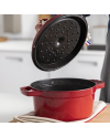 Cocotte ronde fonte cerise 280 mm