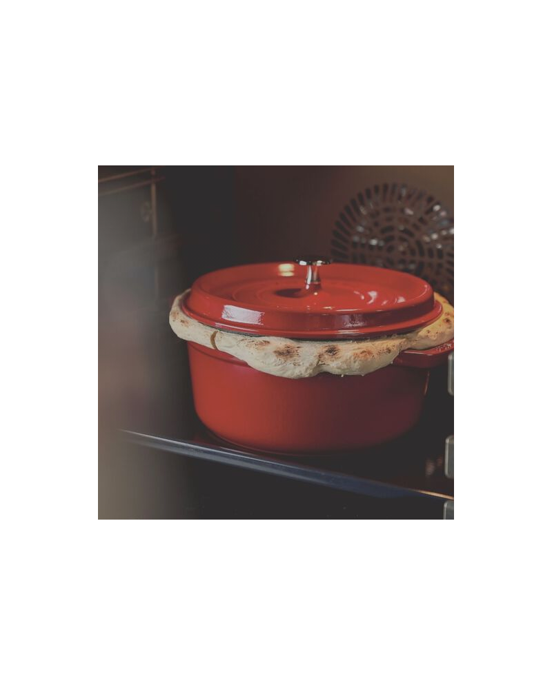 Cocotte ronde fonte cerise 280 mm