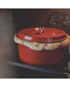 Cocotte ronde fonte cerise 280 mm