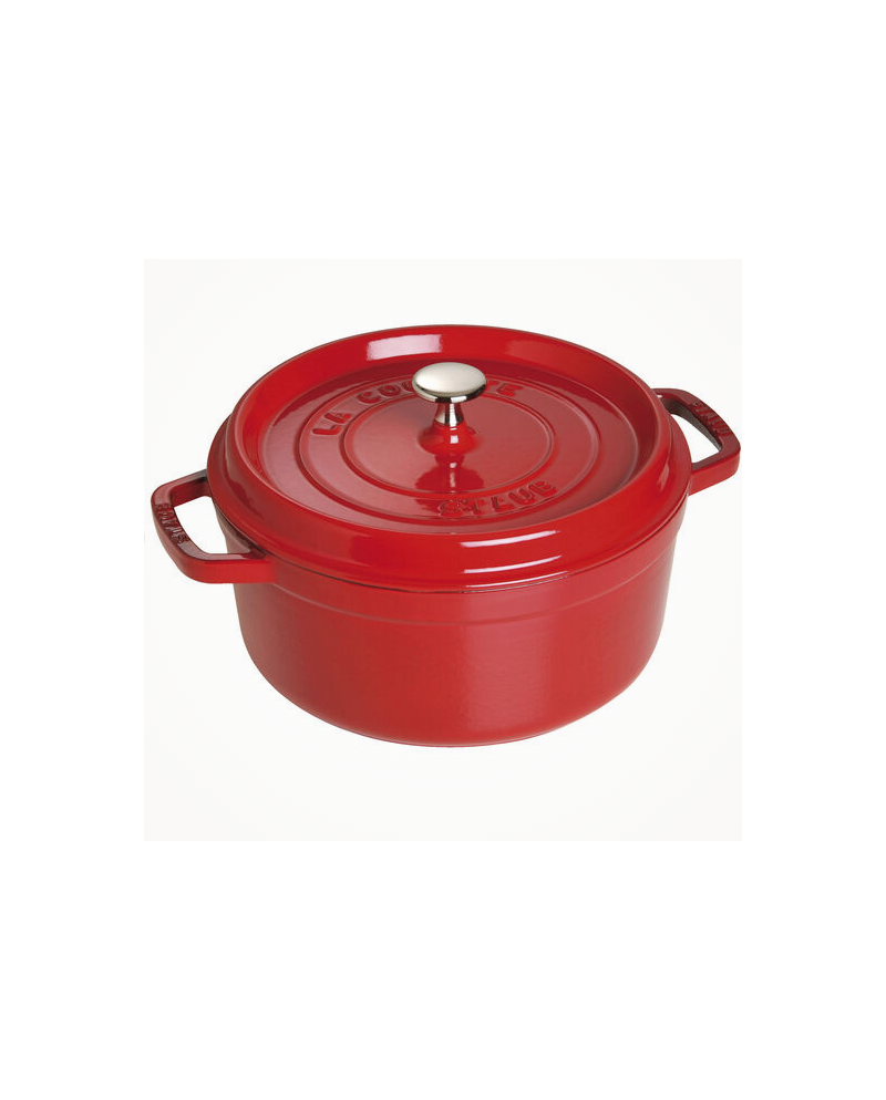 Cocotte ronde fonte cerise 280 mm