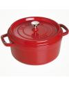 Cocotte ronde fonte cerise 280 mm