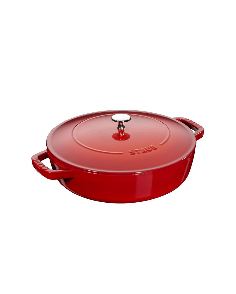 Sauteuse ronde fonte cerise 240 mm