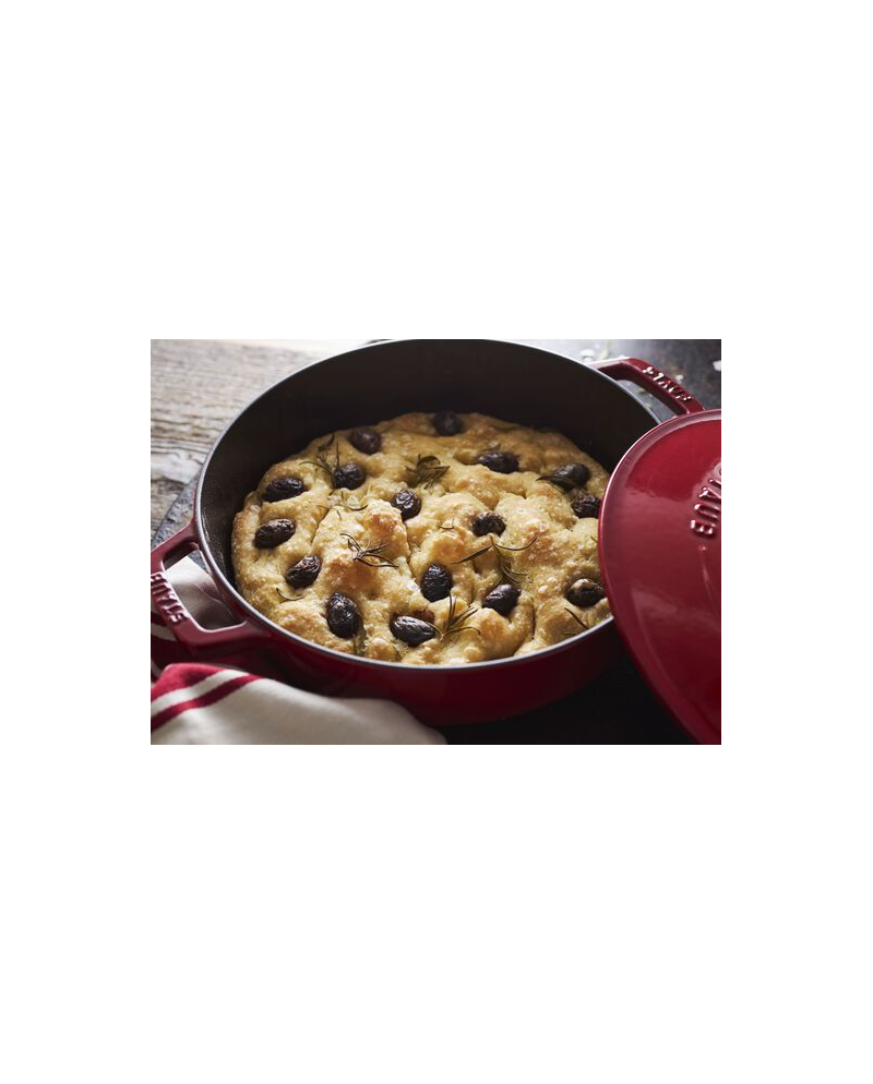 Sauteuse ronde fonte cerise 240 mm