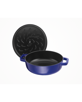 Sauteuse ronde fonte bleu intense 240 mm